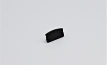 Aluminum End Cap Closed Black 17.5mm x 7mm Surface Mounted